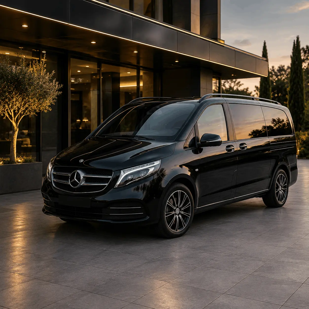 Van Mercedes avec chauffeur VTC à Angers